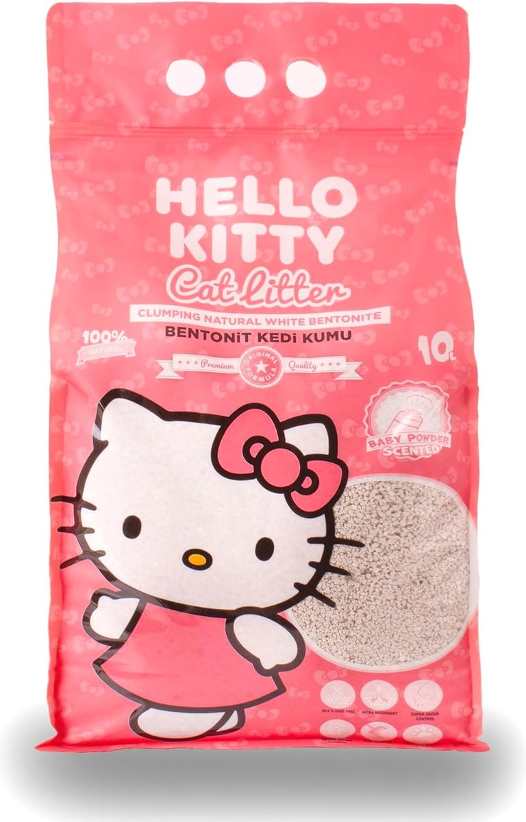 Hello Kitty Katzenstreu Babypuder 10l