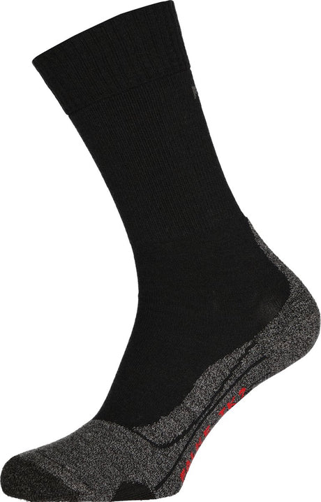 Falke TK2 Anti-Blister Wandersocken aus dickem Woll-Funktionsmaterial Herren Schwarz - Größe 44-45