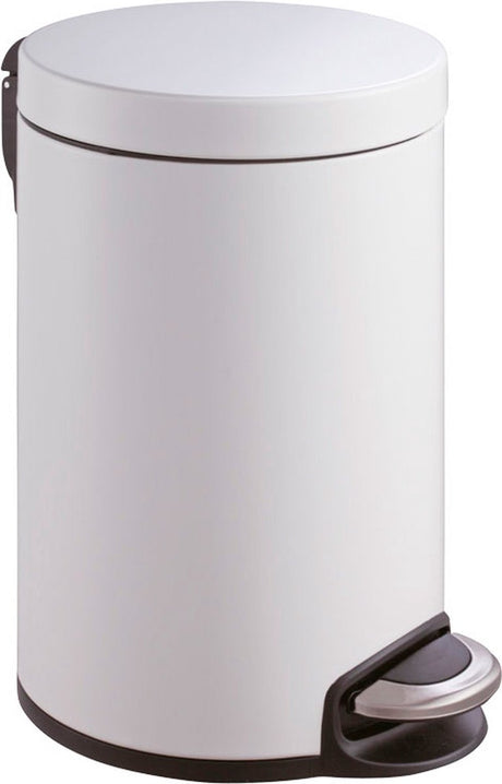 Eko - serene pedaalemmer 20 liter - stainless steel plastic - wit - prullenbak