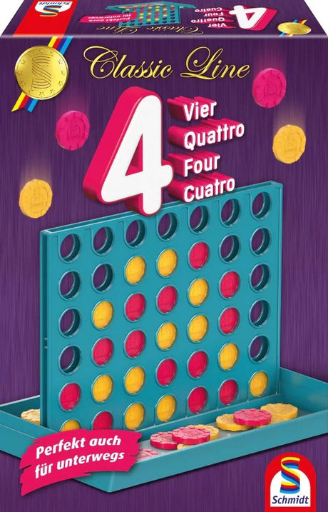 Schmidt Spiele Schmidt® - Vier in einer Reihe Classic Line - Brettspiel - Strategisches Denkspiel - ab 6 Jahren - 2 Spieler