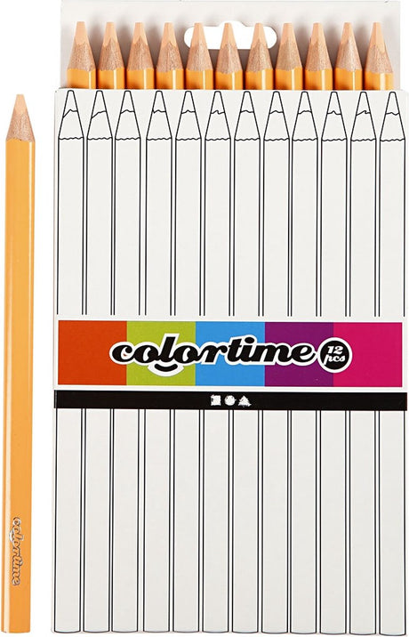 Colortime Buntstifte, Mine: 5 mm, Beige, Jumbo, 12 Stück