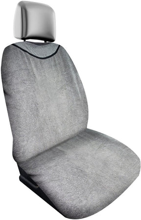 Dunlop Frottee-Autositzbezug 130 x 70 cm – universelle Passform – maschinenwaschbar – Grau