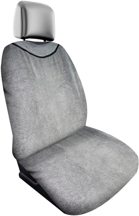 Dunlop Frottee-Autositzbezug 130 x 70 cm – universelle Passform – maschinenwaschbar – Grau