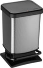 Rotho Paso Treteimer – Abfalleimer 20 l – BPA-frei – dunkelsilbermetallic