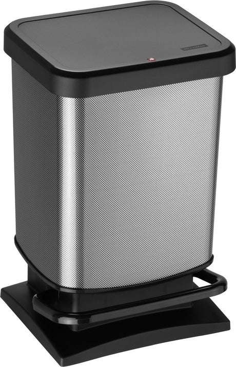 Rotho Paso Treteimer – Abfalleimer 20 l – BPA-frei – dunkelsilbermetallic