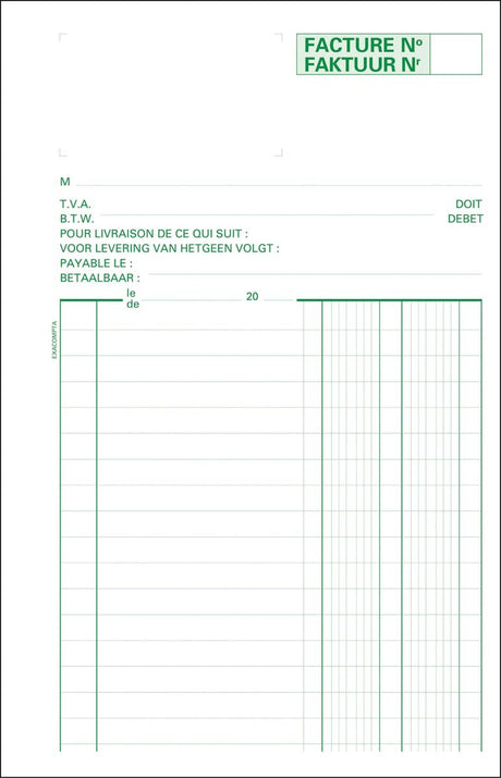 Exacompta Registerrechnungen 53280x 13,5x21cm Duplikat nl fr