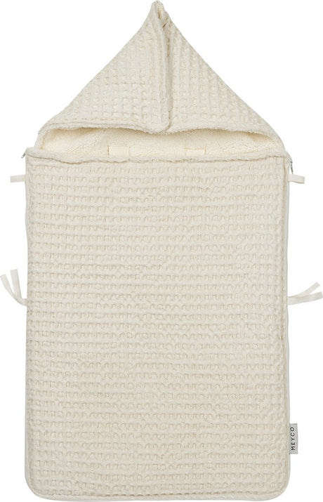 Meyco Baby Waffel-Teddy-Fußsack – Natur – 40 x 82 cm