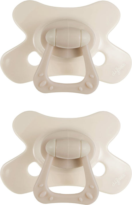 Difrax Schnuller Natur – 12 bis 18 Monate – Beige – 2 Stück