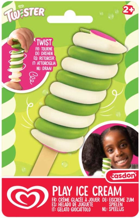 Casdon Ola Green Twister spielt Eis.