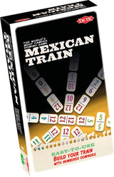 Tactic Mexican Train – Brettspiel – Kompaktausgabe – klassisches Dominospiel – ab 7 Jahren – 2 oder mehr Spieler