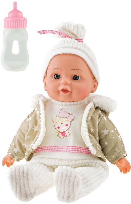 Toi-Toys schöne Baby Babypop Winterkleidung und Flasche