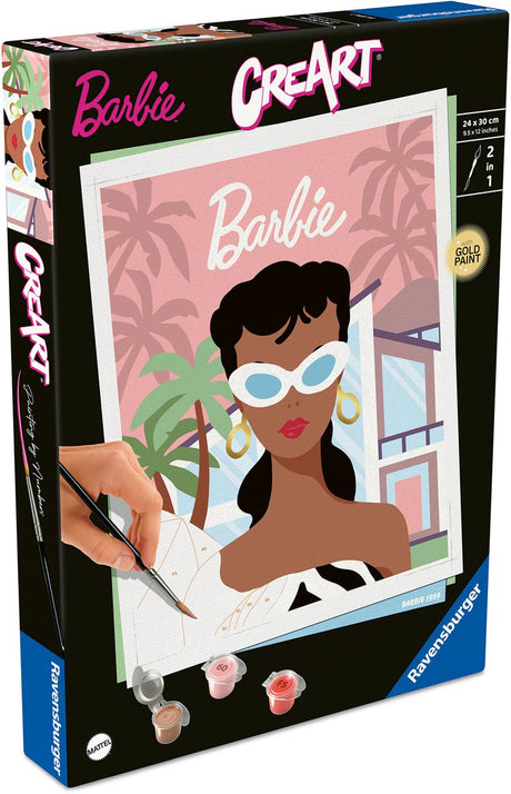 Ravensburger Malen nach Zahlen Barbie 1959 Kreativpaket für Erwachsene.