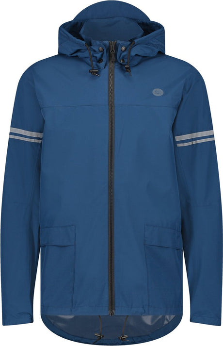 Agu original regenjas uniseks waterdicht - teal blauw - waterkolom 5.000 mm - afneembare capuchon - inclusief opbergtasje