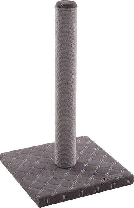 Flamingo krabpaal – emma grijs – 34,5 × 34,5 × 60,5 cm – katoenen krabtouw – met gewatteerde bodemplaat – voor katten