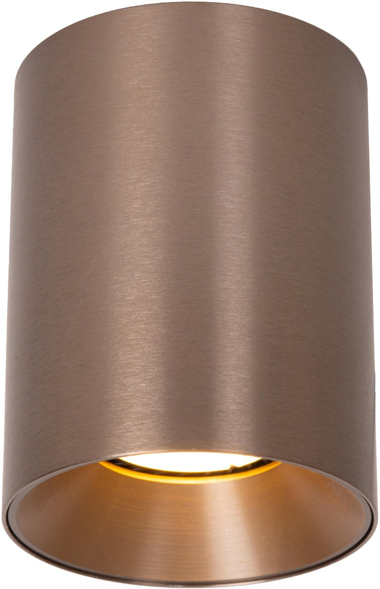 Lucide gerti - plafondspot (plafondlamp) - ø 8 cm - 1xgu10 (mr16) - koffie - essential