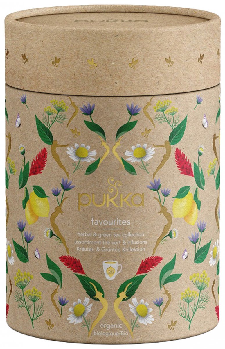Pukka Tee-Favoriten-Kollektion – 30 Teebeutel – Bio-Grüntee-Kräutertee – 5 x 6 Beutel – Teebox – Tee-Geschenkbox