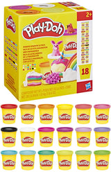 Play-doh fantaseer maar raak 18-pack - boetseerklei kinderen - speelklei play-doy potjes - 18 verschillende kleuren