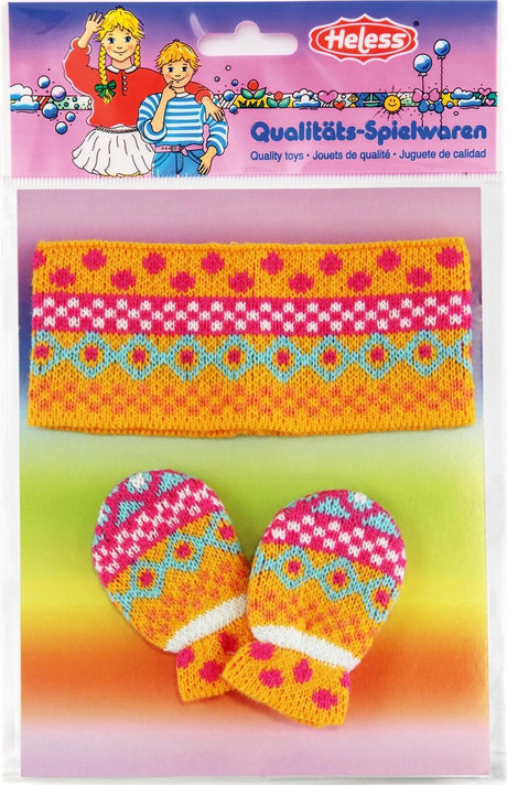 Puppenstirnband mit Fäustlingen, 35-45 cm