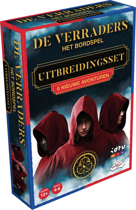 Die Identitätsspiele-Erweiterung „Die Verräter“ stellt das Brettspiel dar