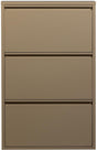 Woood sabine 3-vaks schoenenkast - metaal - zand - 103x66x16