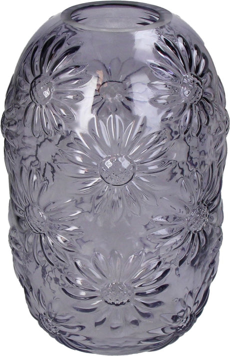 Hd collection vaas glas paars 15x15x24cm