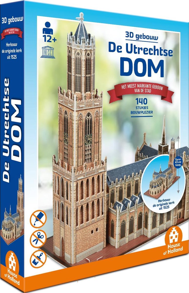 Tucker's fun factory de utrechtse dom - 3d gebouw (140 stukjes) -