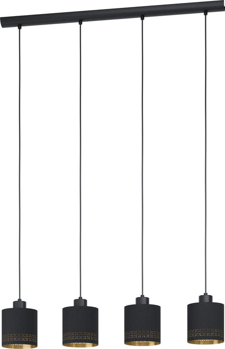 Eglo esteperra - hanglamp - e27 - 94 cm - zwart