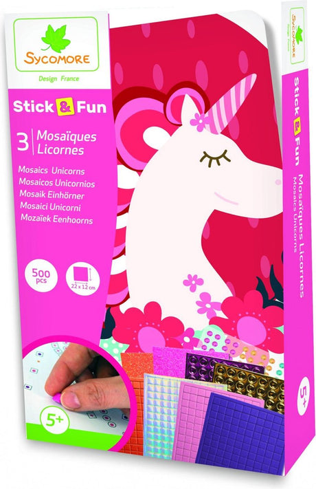 Sycomore mozaïek speelgoed unicorn creatief knutselen 5 jaar+.