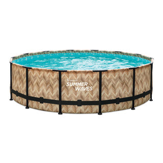 Summer Waves Schwimmbad Elite Rahmen 427 x 107 cm helle Eiche