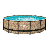 Summer Waves Schwimmbad Elite Rahmen 427 x 107 cm helle Eiche