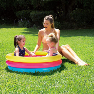 Sommerwellen-Schwimmbecken 3-Ring 114 x 25 cm | 4 Stück