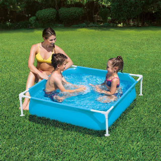 Sommerwellen-Schwimmbecken kleiner Rahmen 122 x 122 x 30 cm blau | 2 Stk