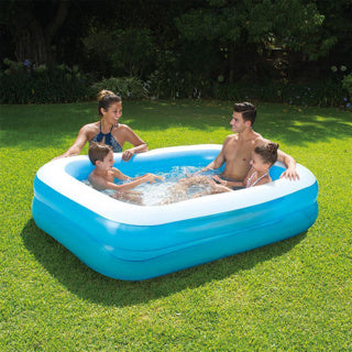Sommerwellen-Schwimmbecken Familie 2-Ring transparent 200 x 150 x 51 cm | 4 Stück