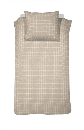 Cinderella dekbedovertrek carre flanel - naturel - 140x220