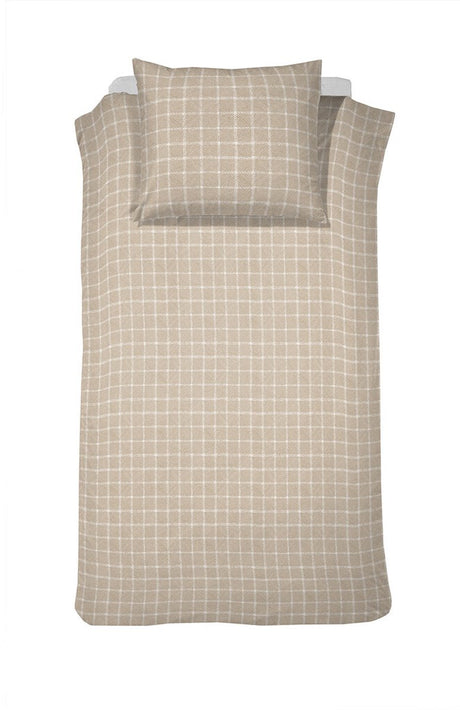 Cinderella dekbedovertrek carre flanel - naturel - 140x220