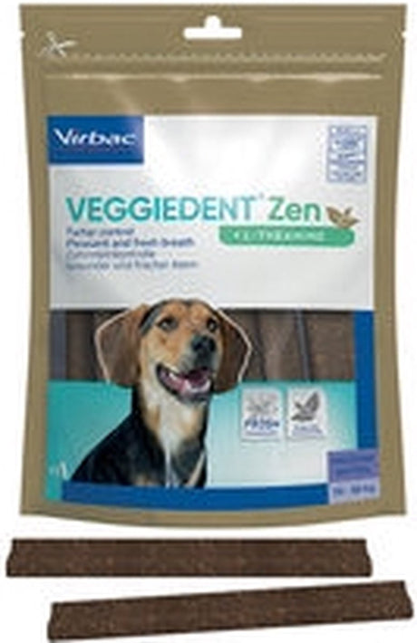 Virbac veggiedent fr3sh zen Kaustreifen – 15 Streifen – für Hunde zwischen 10 und 30 kg