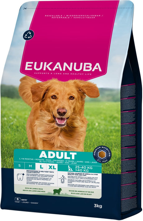Eukanuba Adult Large Wide Lamm Reis – Hundefutter – 3 kg