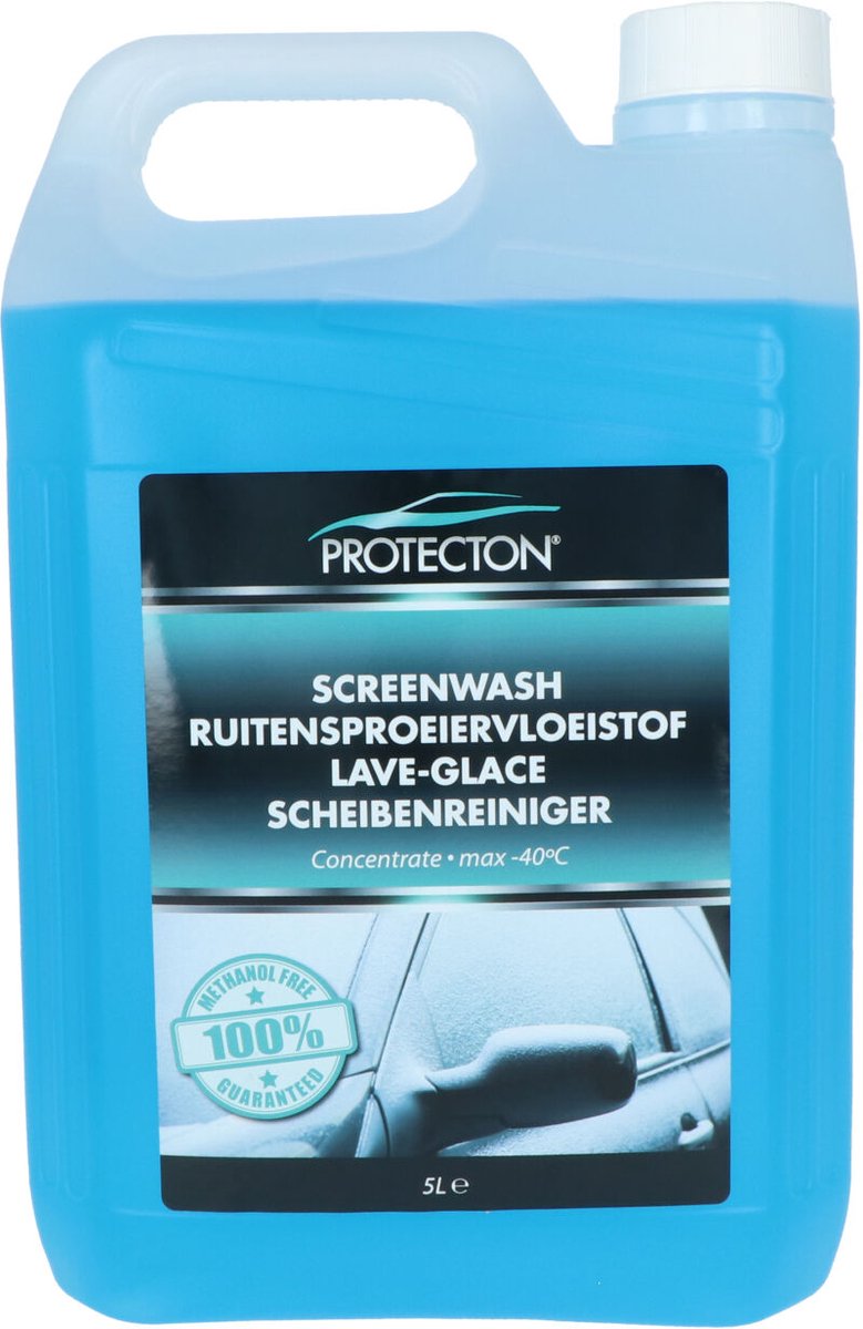 Protecton Scheibenwaschflüssigkeit - Konzentrat - verhindert das Einfrieren der Scheibenwaschanlage - bis -40° C - Glykol gegen Wiedereinfrieren - 5 Liter