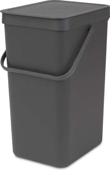 Brabantia Sort Go Abfallbehälter – 16 Liter – Dunkelgrau