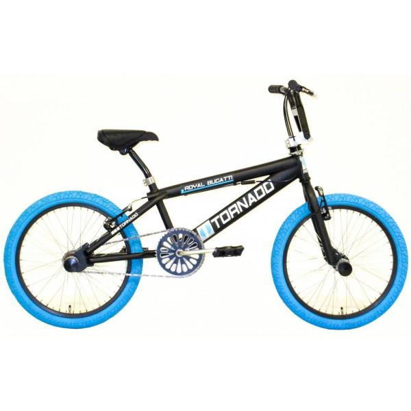 Royal Freestyle BMX 20 - Bugatti - Matt Black mit blauen Reifen