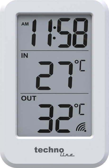 Technoline Thermometer ws 9172 70x110x22mm weiß mit 1 Außenfühler 100m