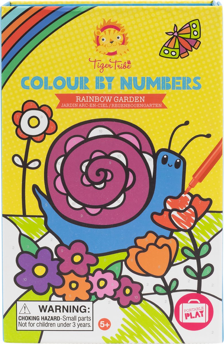 Tigerstamm-Malbuch Malen nach Zahlen inkl. Markierungen - Regenbogengarten