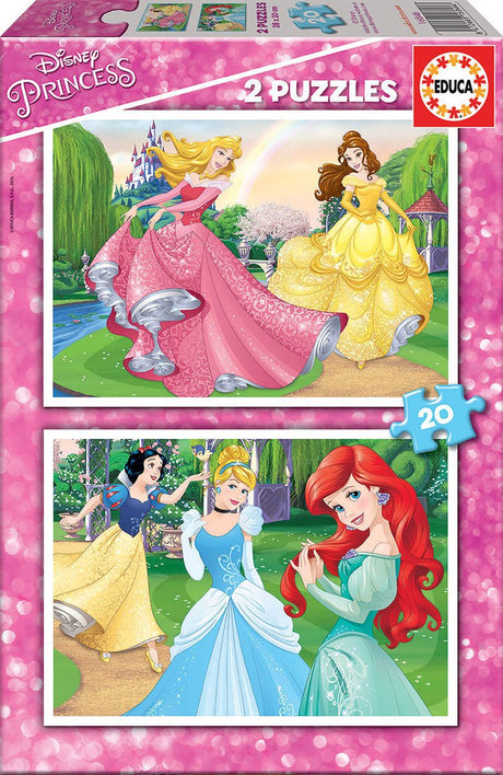 Educa-Puzzle - 2x20 Teile Disney-Prinzessin