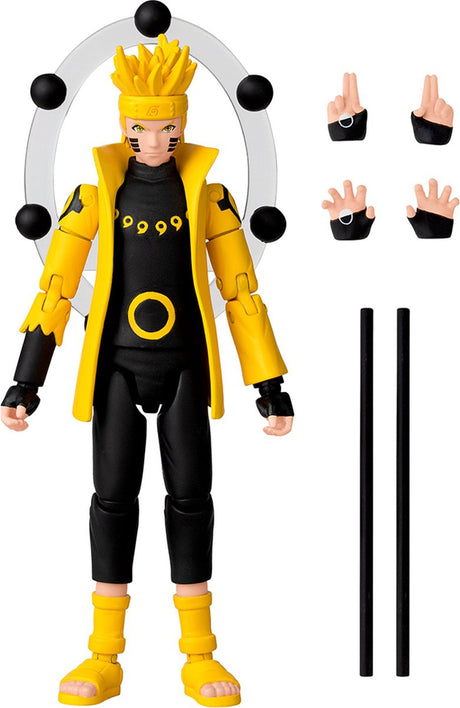 Bandai – Anime-Helden – Naruto Shippuden – Naruto Uzumaki-Figur im Einsiedler-Modus, Rikudo Sage of Six Paths-Modus, 17 cm – offiziell lizenziert – Naruto-Actionfigur – Spielzeug für Kinder ab 4 Jahren – 36908