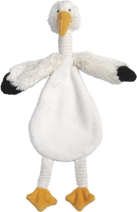 Happy Horse Storch Sky Kuscheltuch – weiß – Babygeschenk