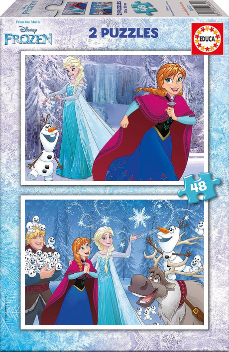 Educa - Puzzle - Frozen - 2 x 48 Teile - Puzzle für Kinder