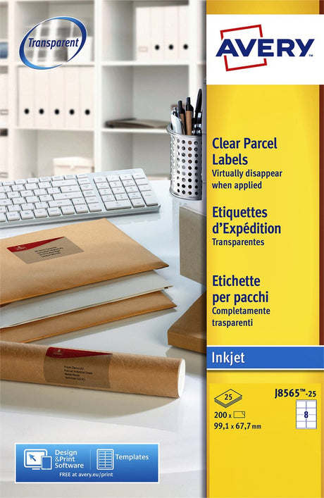 Avery J8565-25 Inkjet-Etikett ohne Markenzeichen der Hausmarke 99,1 x 67,7 mm