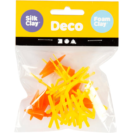 Creativ Company Hühnerschnäbel und -füße, H: 28 mm, L: 30+37 mm, orange, gelb, 8 Set 1 Box