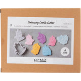 Creativ Company Ausstechformen mit Stempel, Einhorn, Größe 6-7,5 cm, weiß, 6 Stück 1 Box
