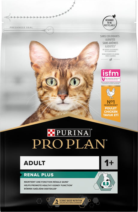 Pro plan adult renal plus - katten droogvoer - kip - 3 kg